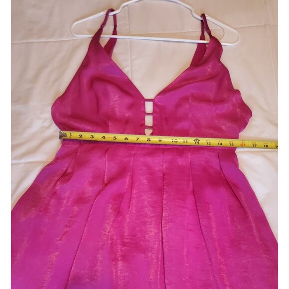 Free People Dress Womens Size 12 NWT Pink V Plunge Front Layered Flowy Skirt - Picture 6 of 7